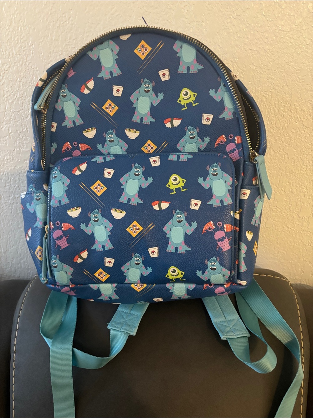 Loungefly Blue Monsters University Character Mini Backpack